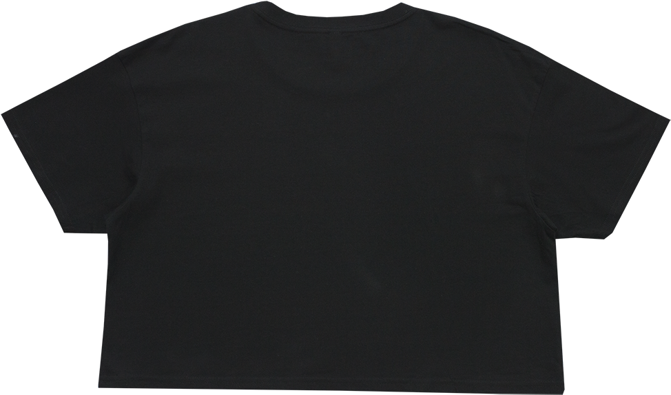 Black Crop Top Plain Background PNG Image