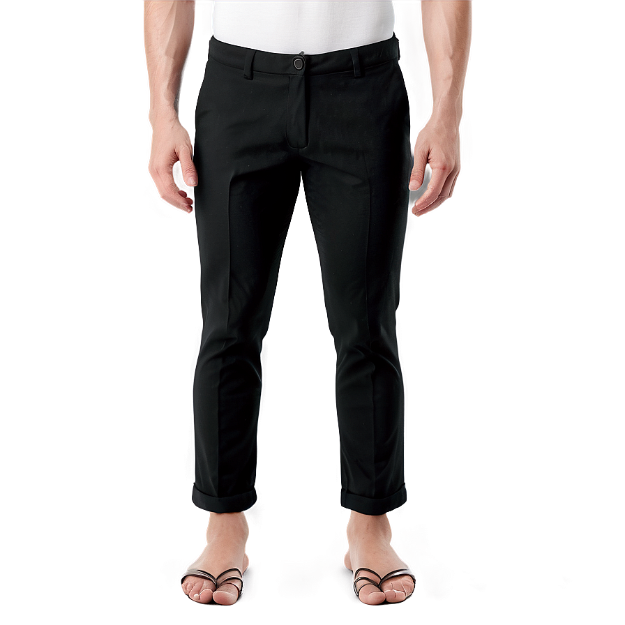 Black Cropped Pants Png Iwa PNG Image