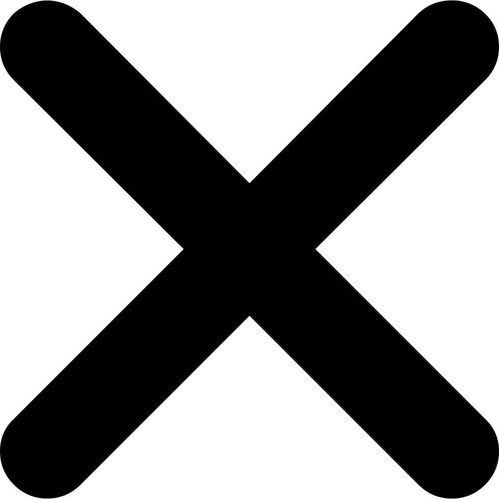 Black Cross Icon PNG Image