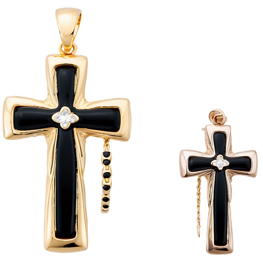 Black Cross Jewelry Design Png 05242024 PNG Image