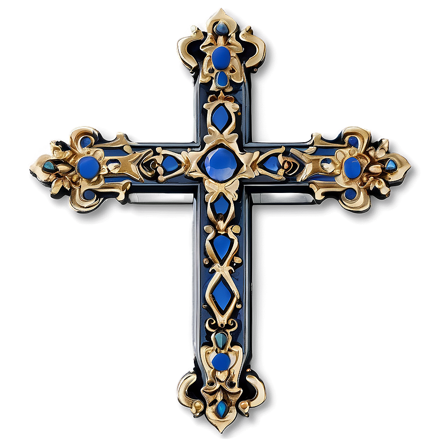 Black Cross On Blue Background Png 17 PNG Image