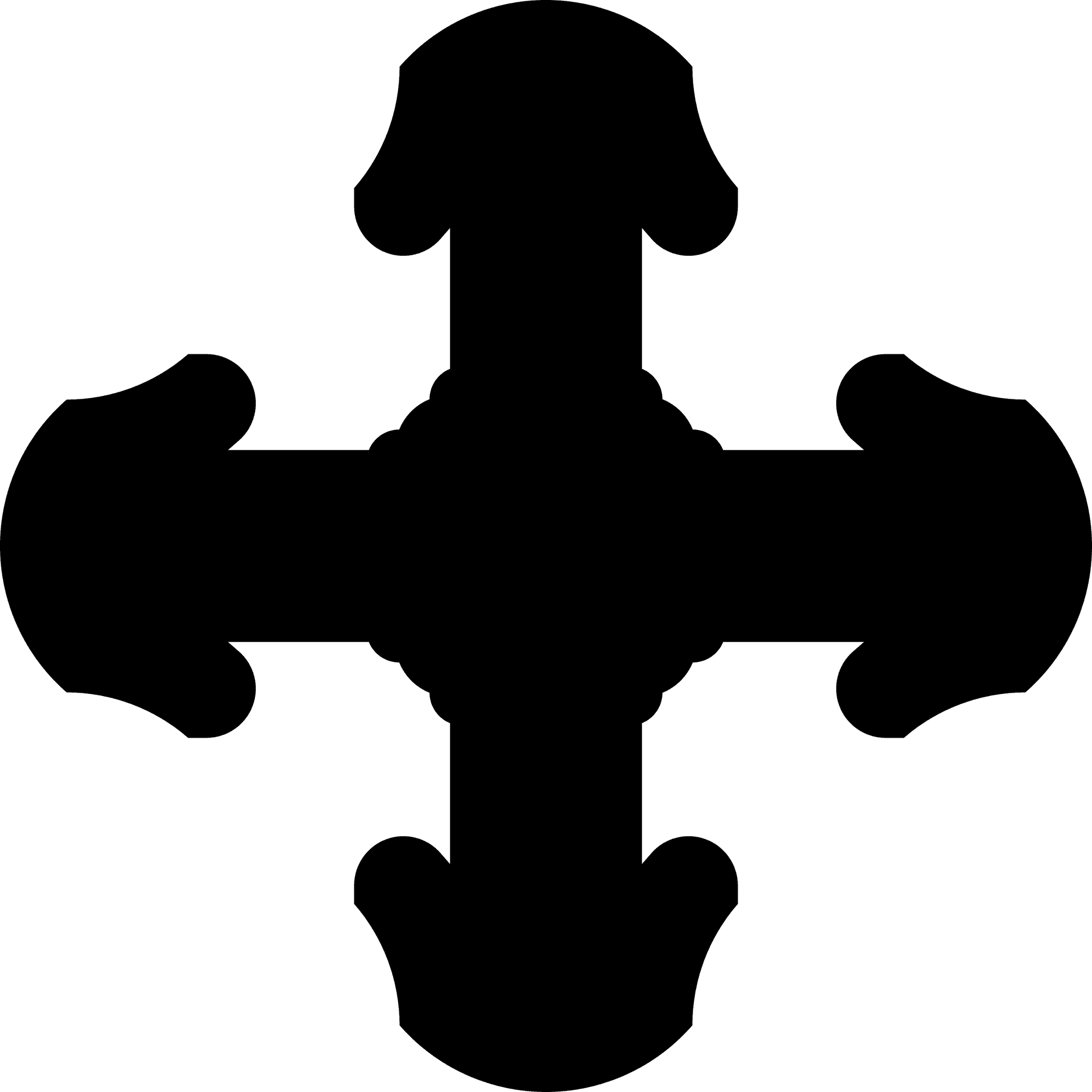 Black Cross Symbol PNG Image