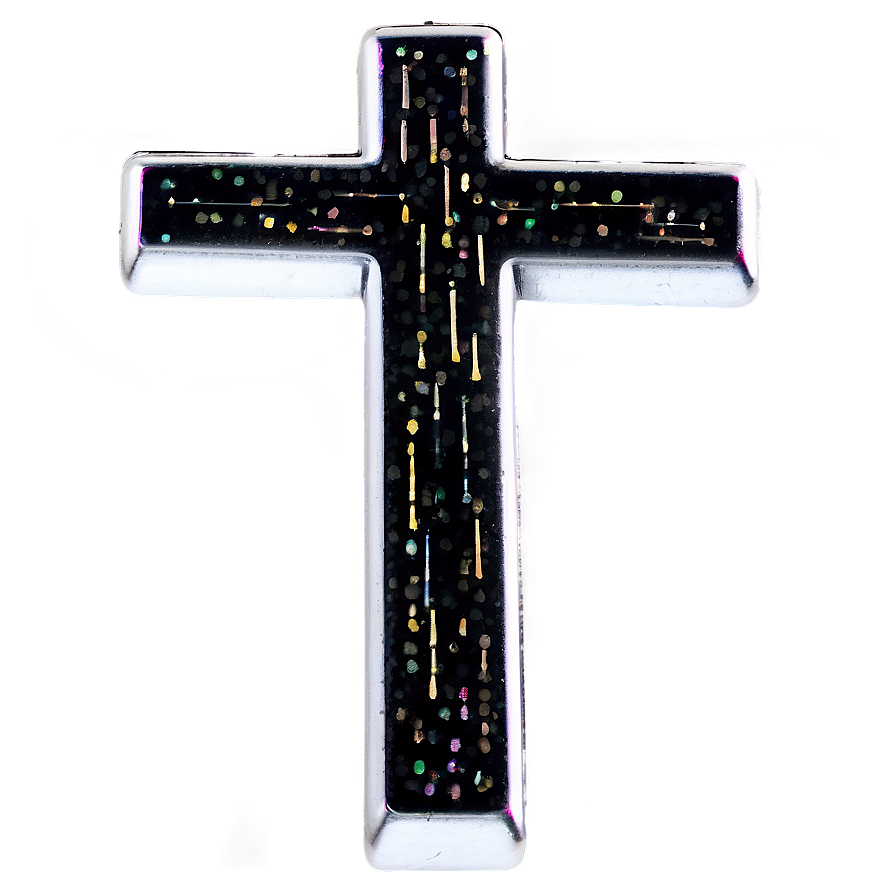 Black Cross With Glitter Png Ood59 PNG Image