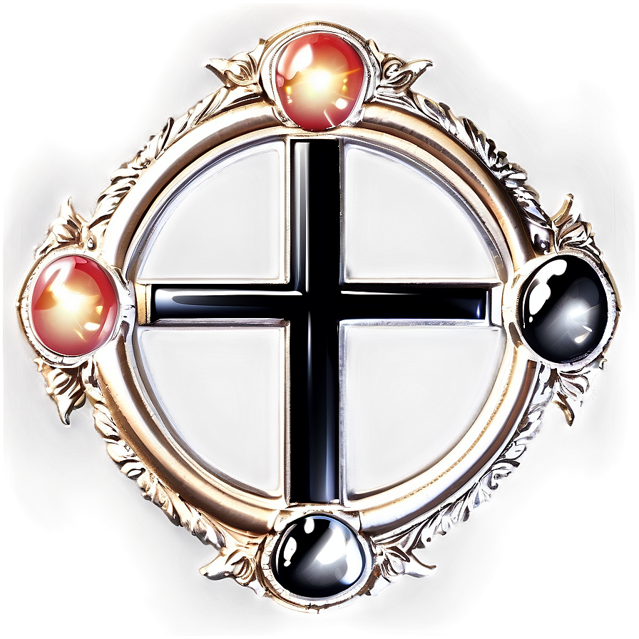 Black Cross With Halo Png 05242024 PNG Image