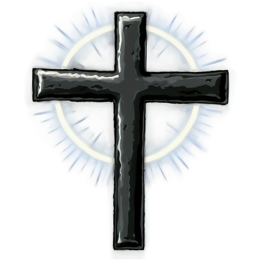 Black Cross With Halo Png Yks PNG Image