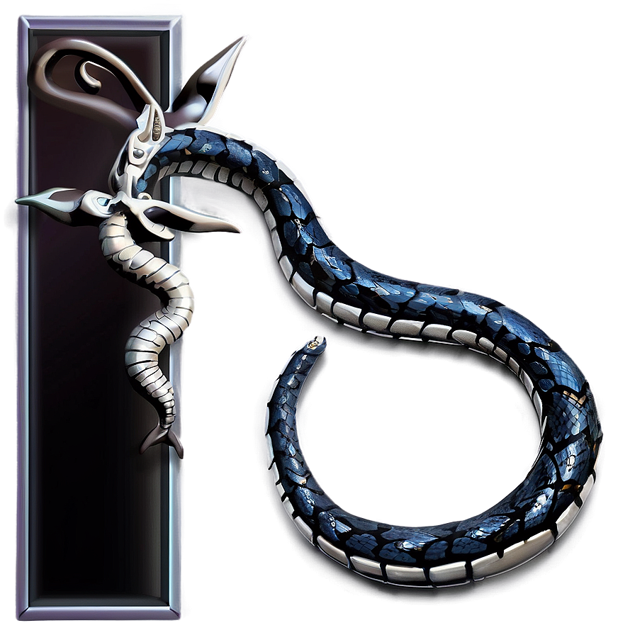 Black Cross With Snake Png Kqk PNG Image