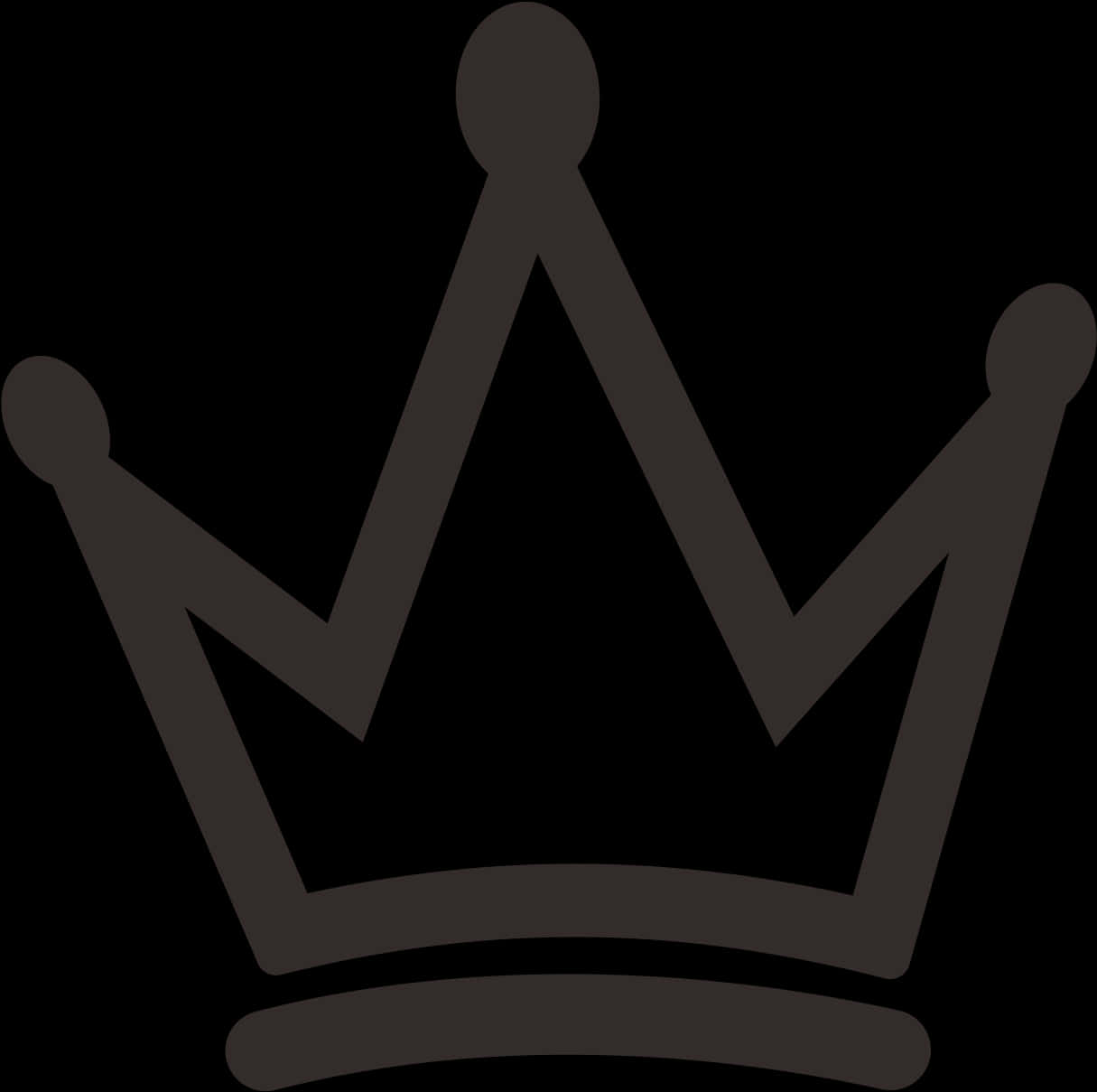 Black Crown Silhouette PNG Image