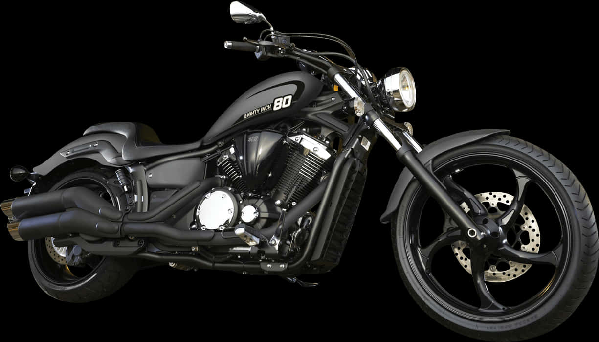 Black Cruiser Motorcycle H D PNG Image