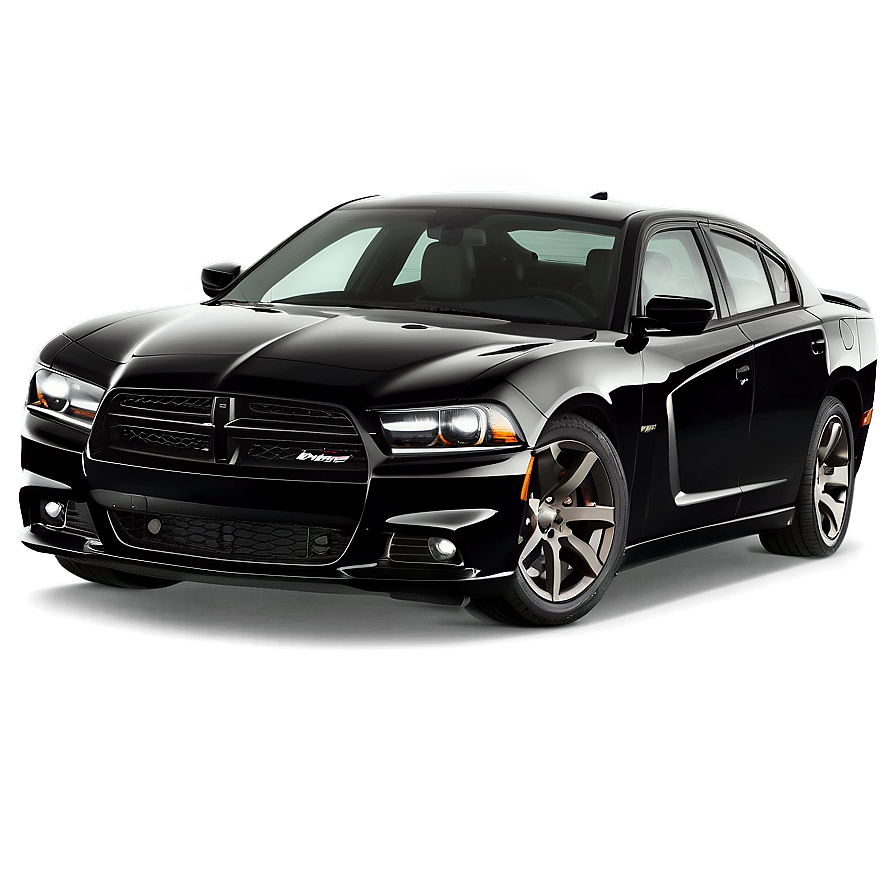 Black Dodge Charger Design Png 06122024 PNG Image