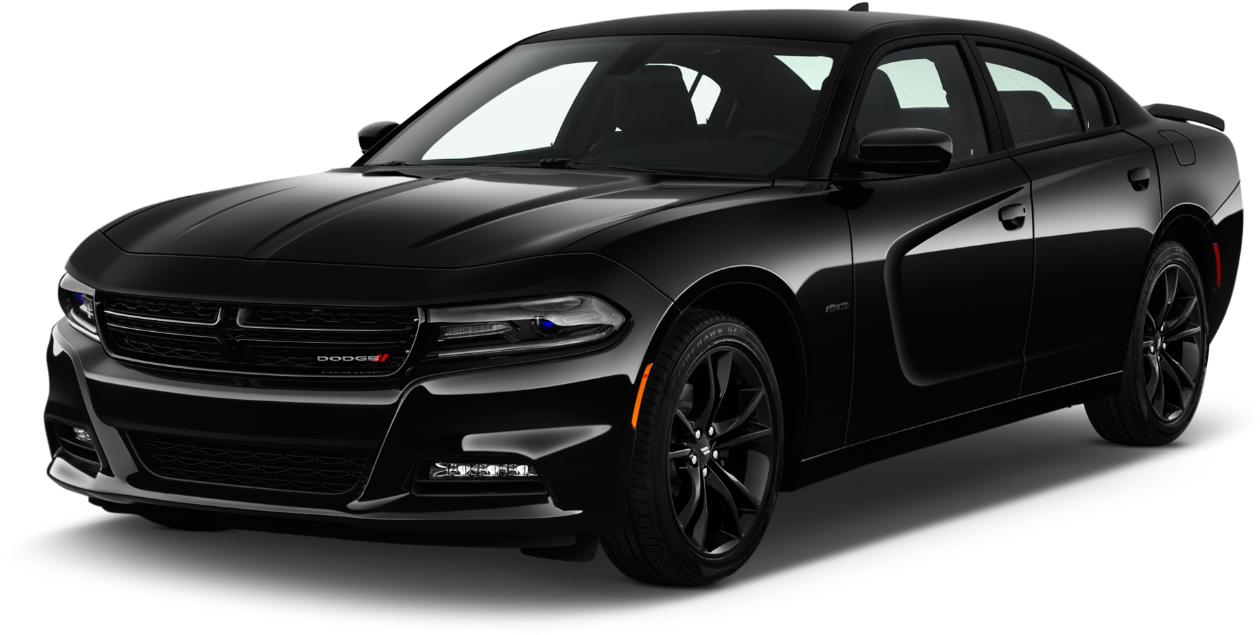 Black Dodge Charger Side View PNG Image