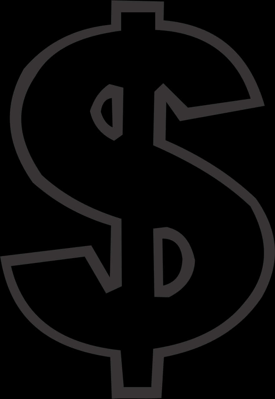 Black Dollar Sign Icon PNG Image