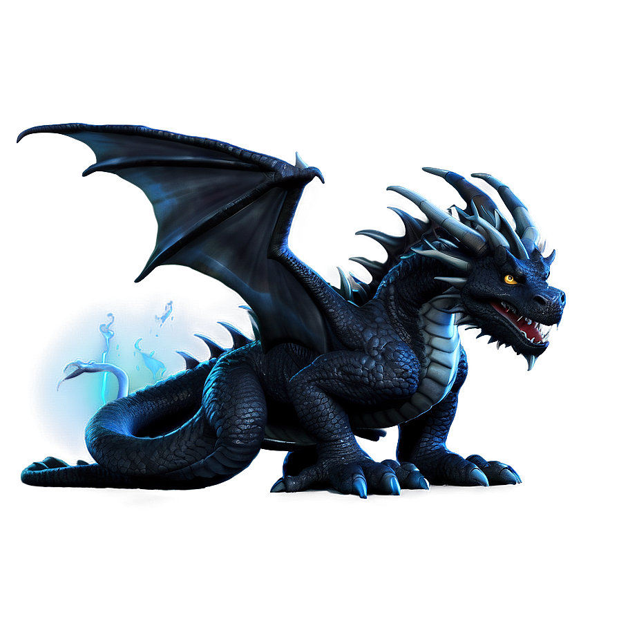 Black Dragon Casting Spell Png 95 PNG Image