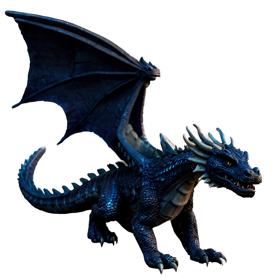 Black Dragon In Ancient Ruins Png Xfr49 PNG Image