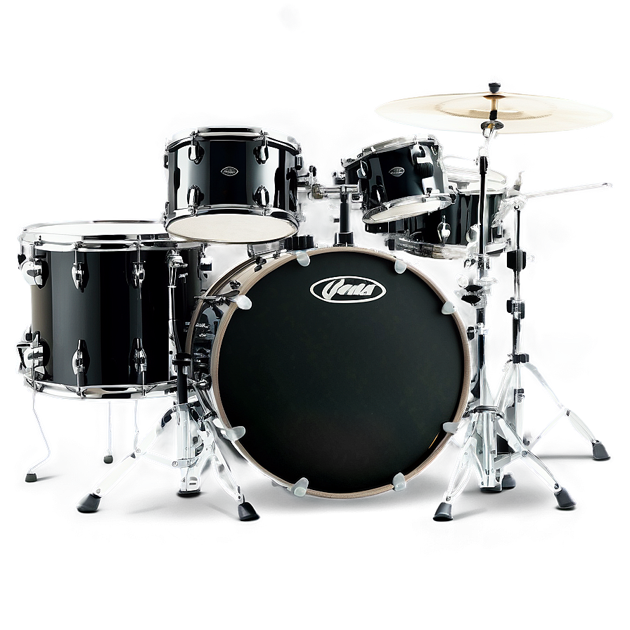 Black Drum Kit Png 06212024 PNG Image