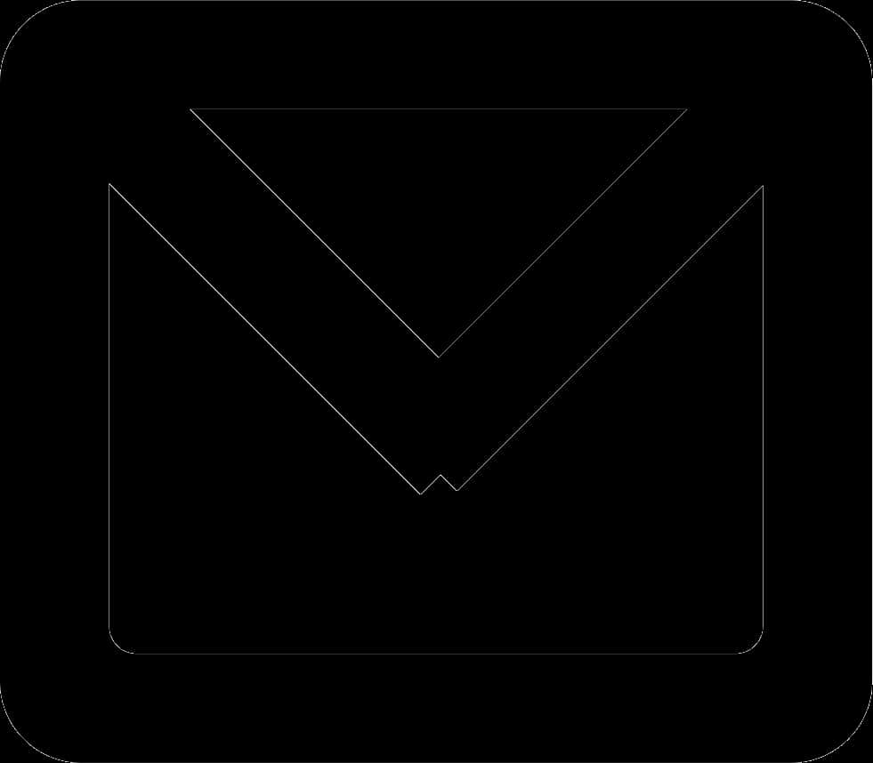 Black Email Icon Simple PNG Image