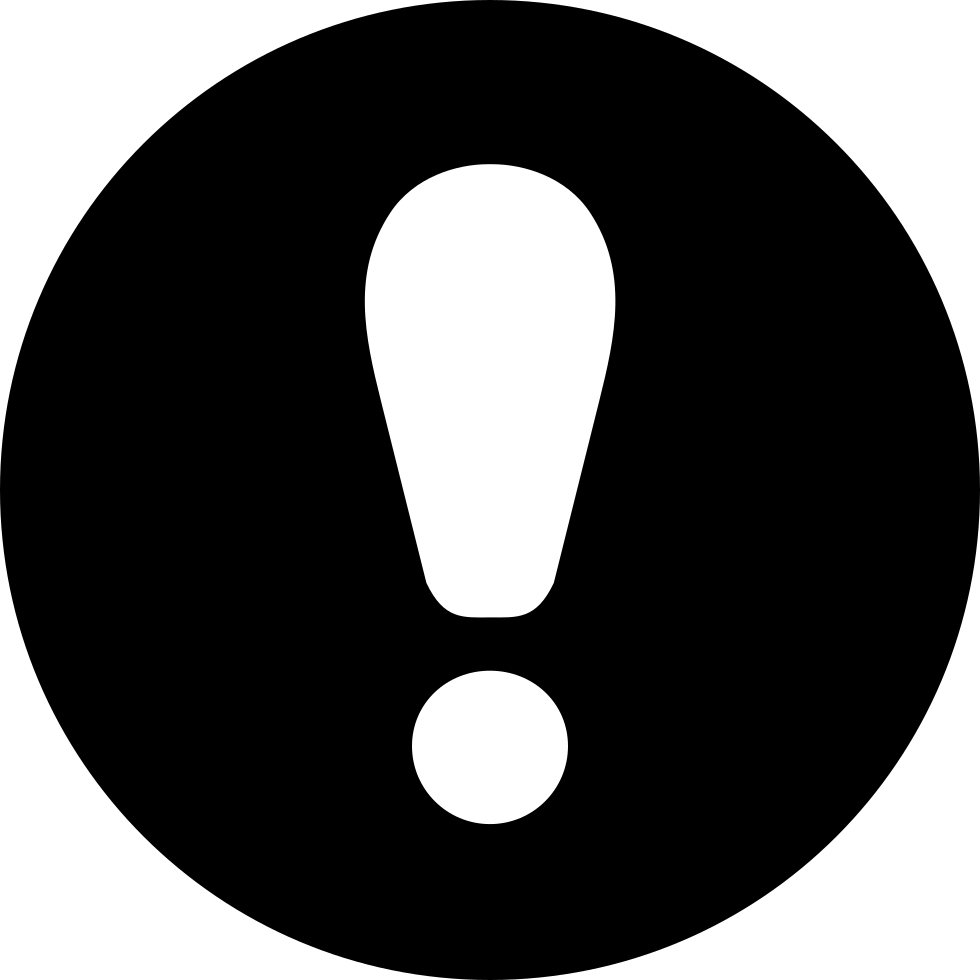 Black Exclamation Mark Icon PNG Image