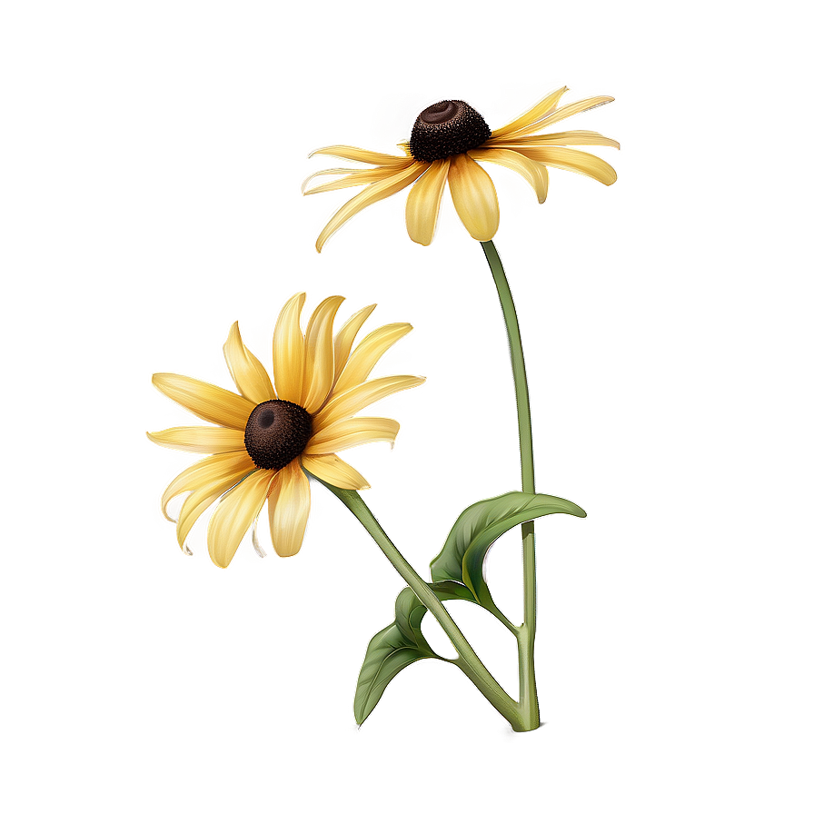 Black Eyed Susan Under Blue Sky Png Crc PNG Image