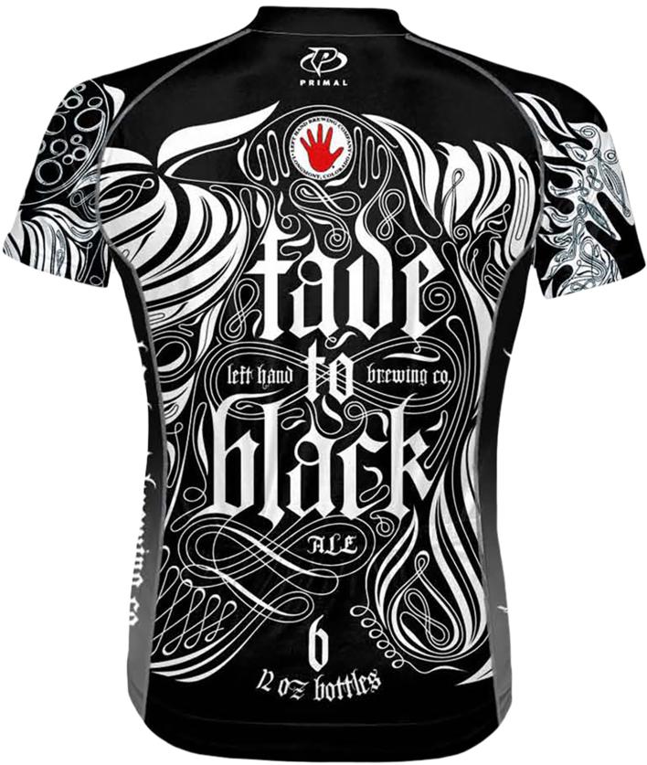 Black Fade Cycling Jersey Design PNG Image