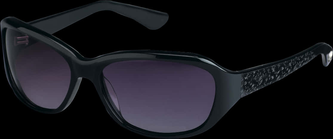 Black Fashion Sunglasses Isolated PNG Image