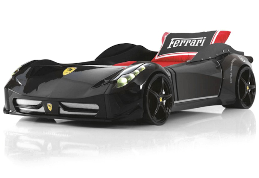 Black Ferrari Race Car Concept PNG Image