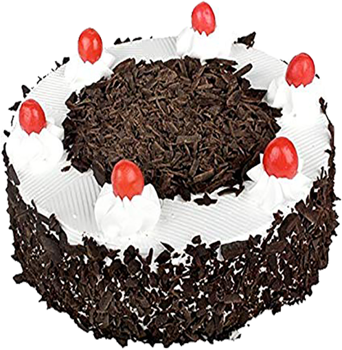 Black Forest Cake Top View PNG Image