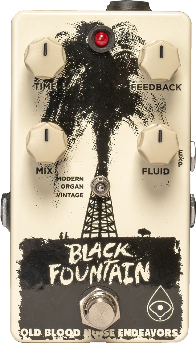 Black Fountain Guitar Pedal PNG Image