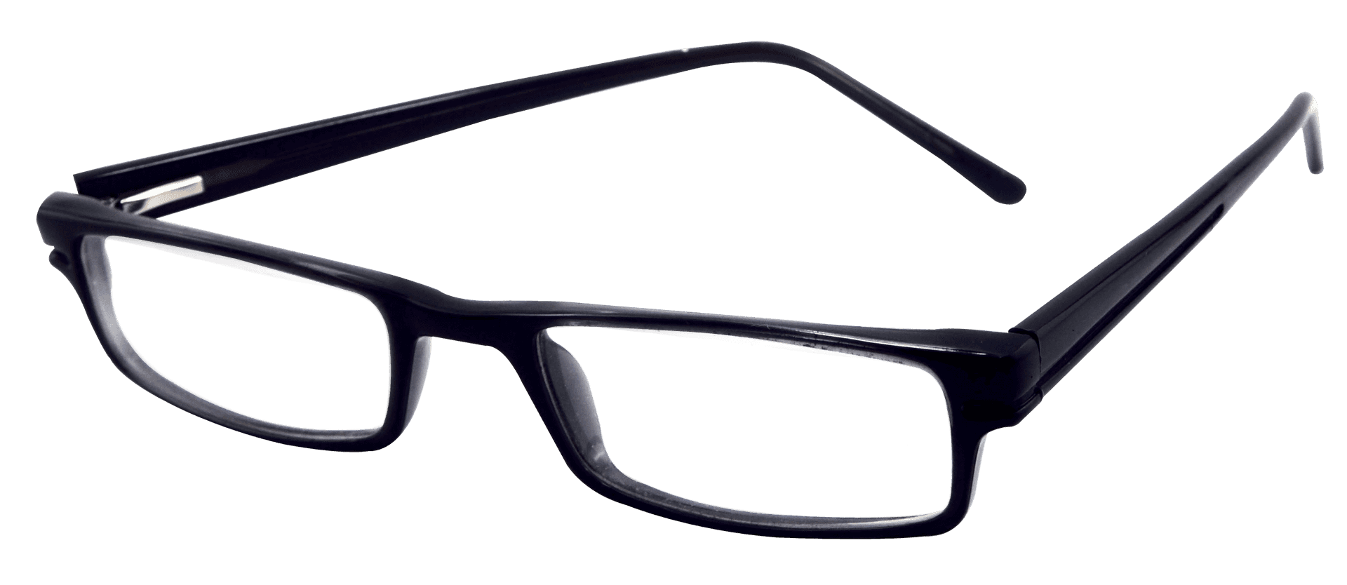 Black Frame Eyeglasses Isolated PNG Image