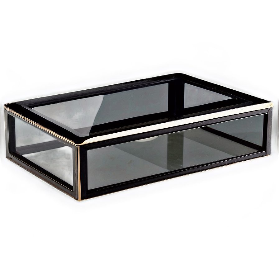 Black Framed Glass Box Png Mvg90 PNG Image