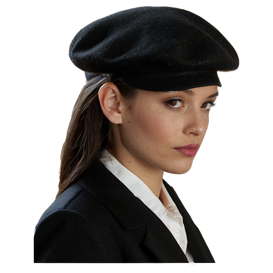 Black French Beret Png Qrh PNG Image