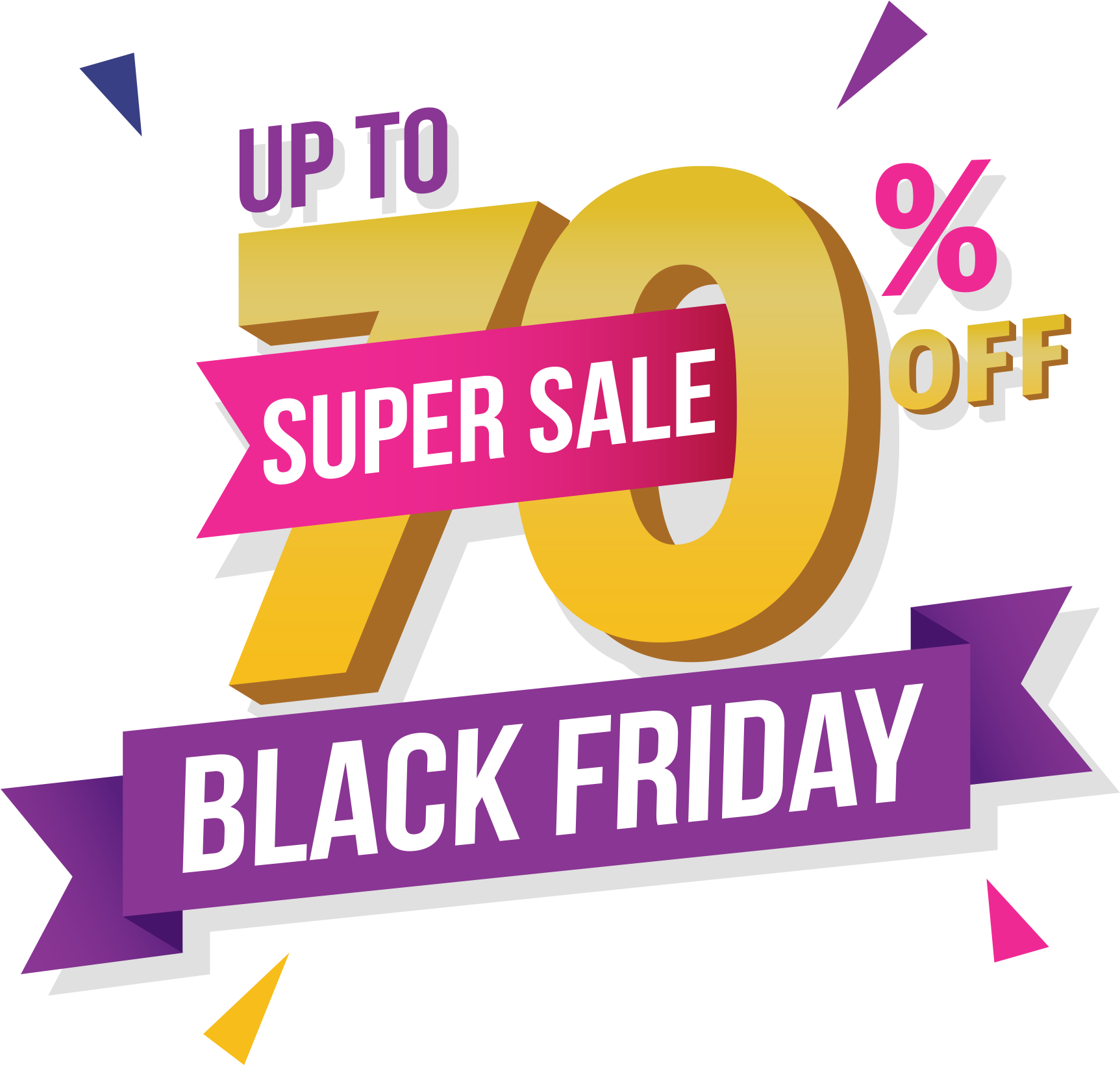 Black Friday Super Sale70 Percent Off PNG Image