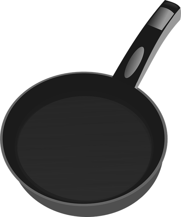 Black Frying Pan Vector Illustration PNG Image