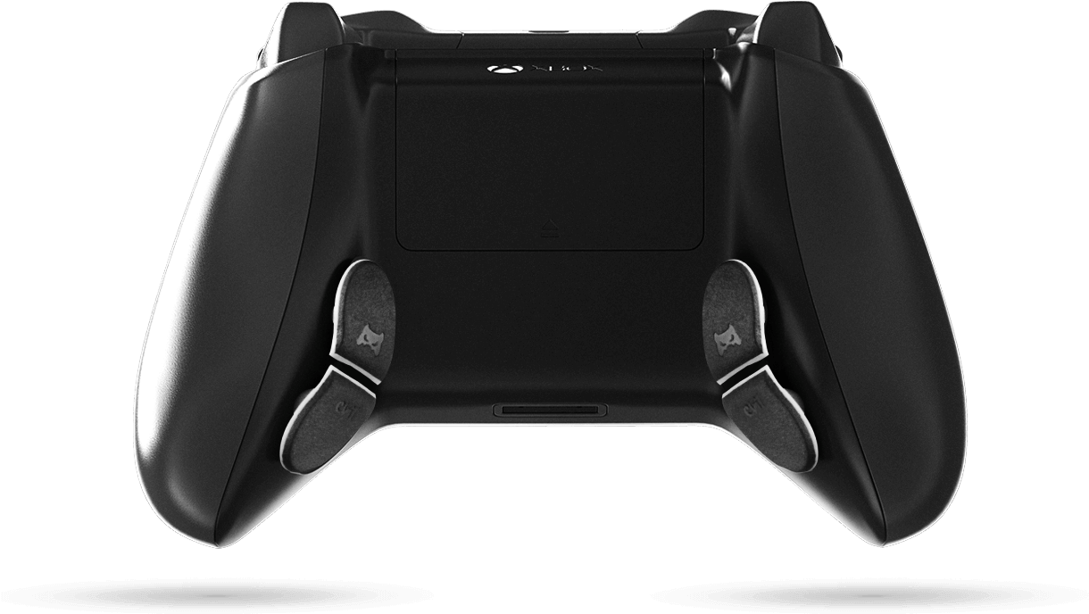 Black Game Controller Rear View PNG Image