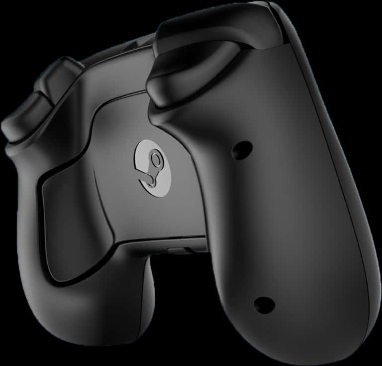 Black Game Controller Silhouette PNG Image