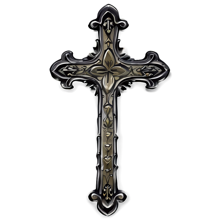 Black Gothic Arch Cross Png Kft PNG Image