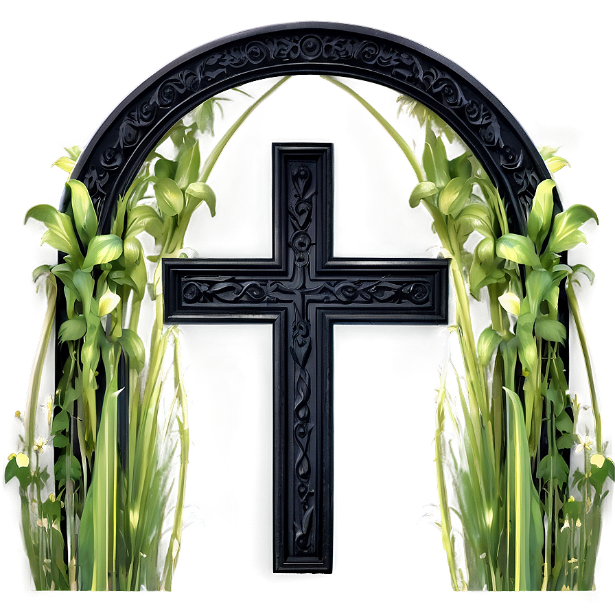 Black Gothic Arch Cross Png Luy PNG Image