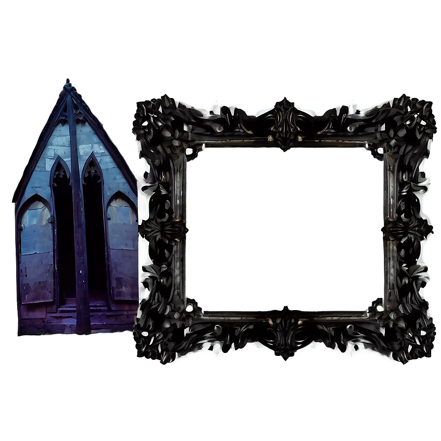 Black Gothic Frame Png 46 PNG Image