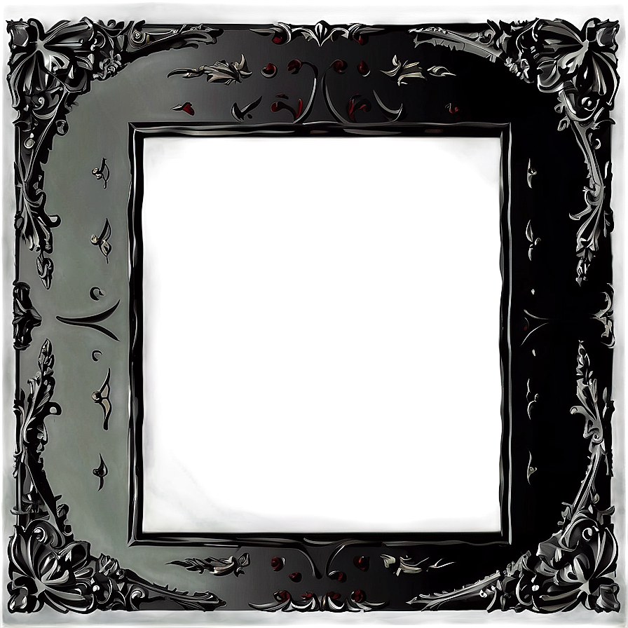 Black Gothic Frame Png Qtx91 PNG Image