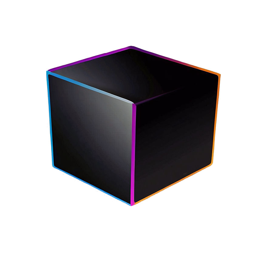 Black Gradient Cube Png 68 PNG Image