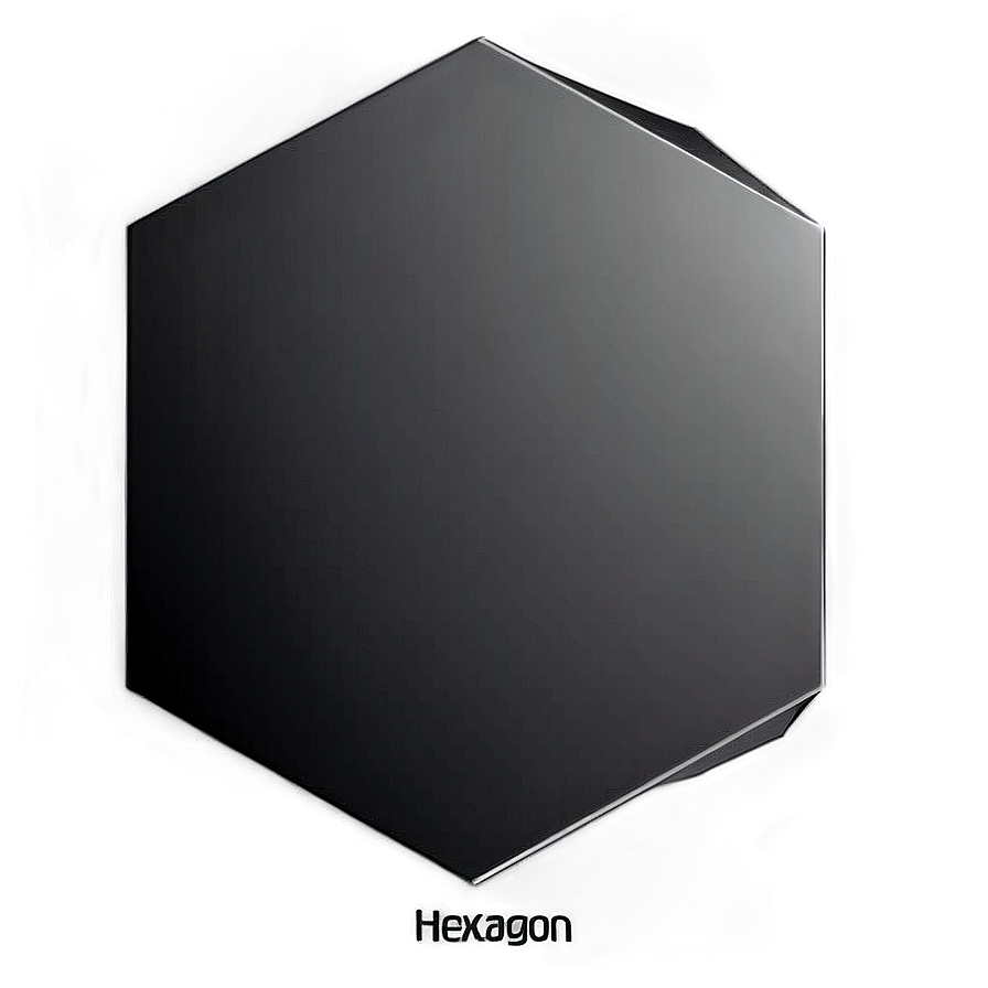 Black Gradient Hexagon Png 14 PNG Image