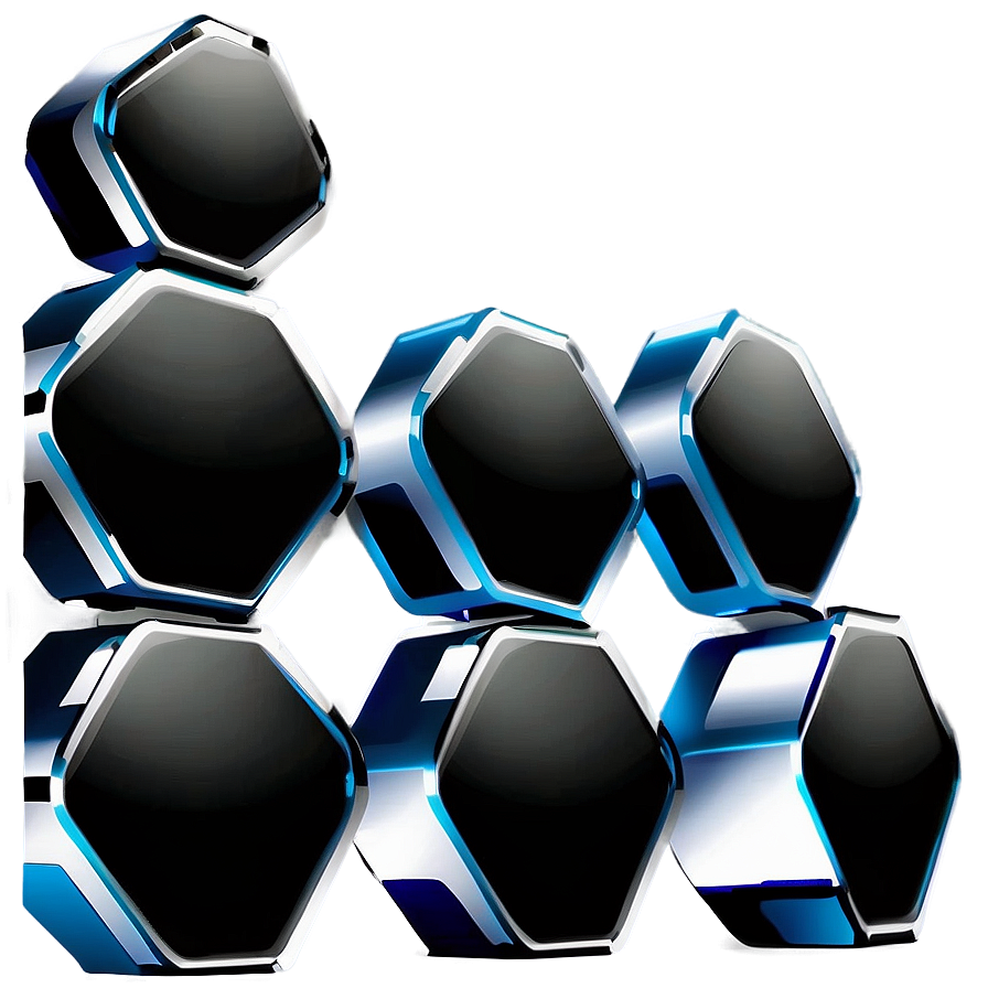 Black Gradient Hexagon Png 83 PNG Image