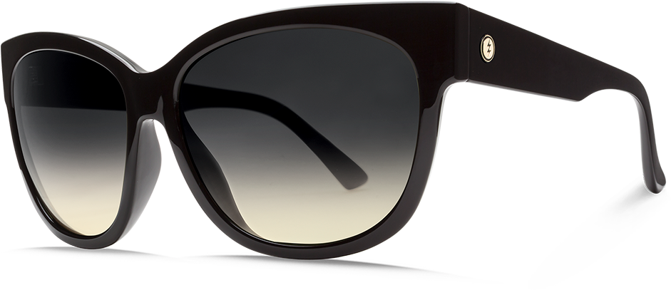 Black Gradient Oversized Sunglasses PNG Image