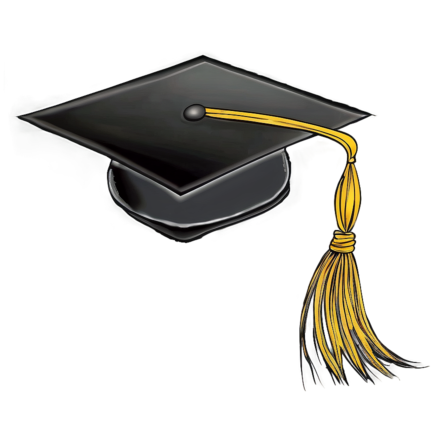 Black Graduation Cap Clipart 06262024 PNG Image