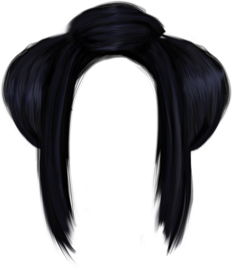 Black Hair Bow Illustration PNG Image