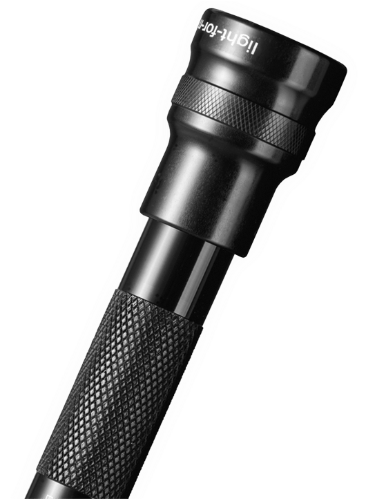 Black Handheld Flashlight PNG Image