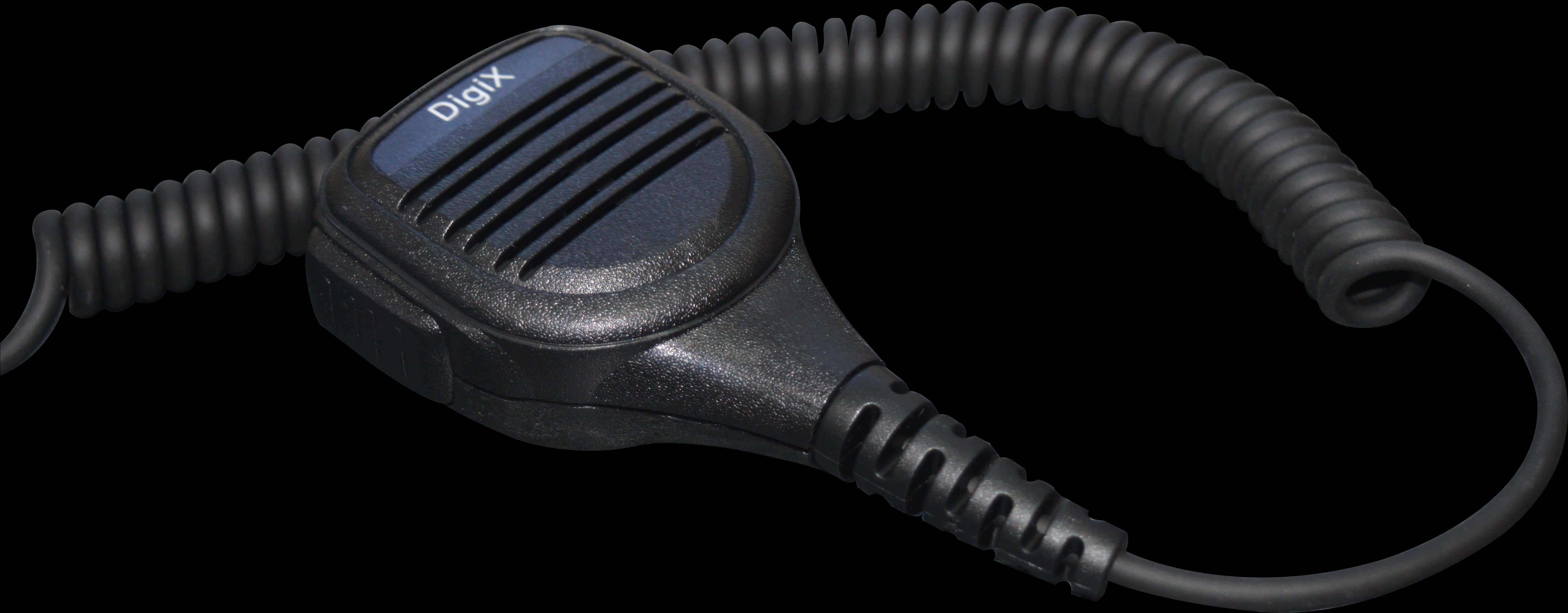 Black Handheld Microphone Cable PNG Image