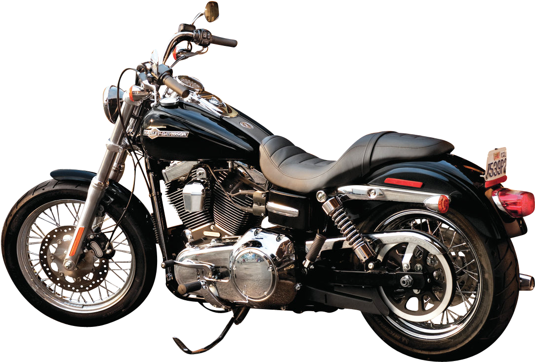 Black Harley Davidson Motorcycle PNG Image