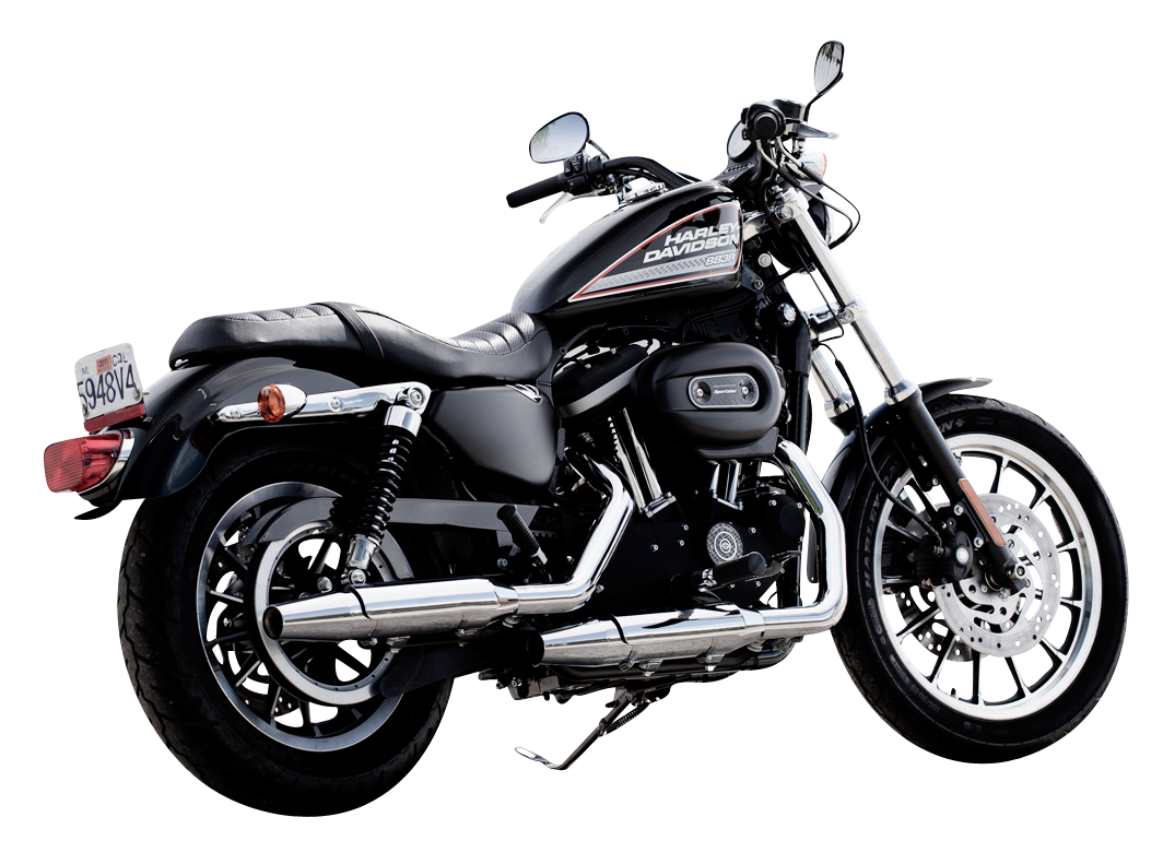 Black Harley Davidson Motorcycle PNG Image