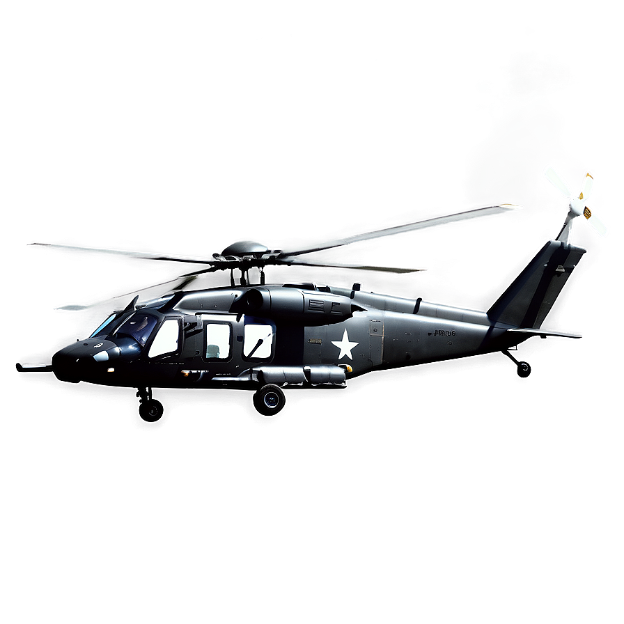 Black Hawk Helicopter C PNG Image