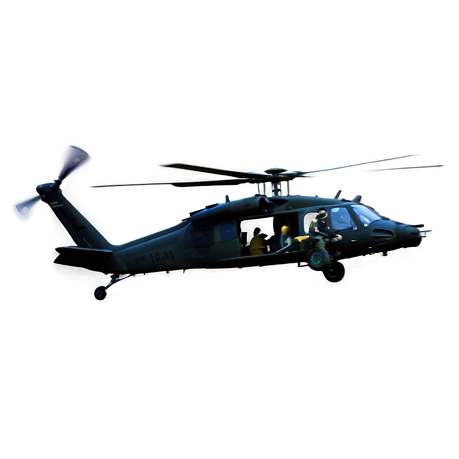 Black Hawk Helicopter Hovering Png Qov14 PNG Image