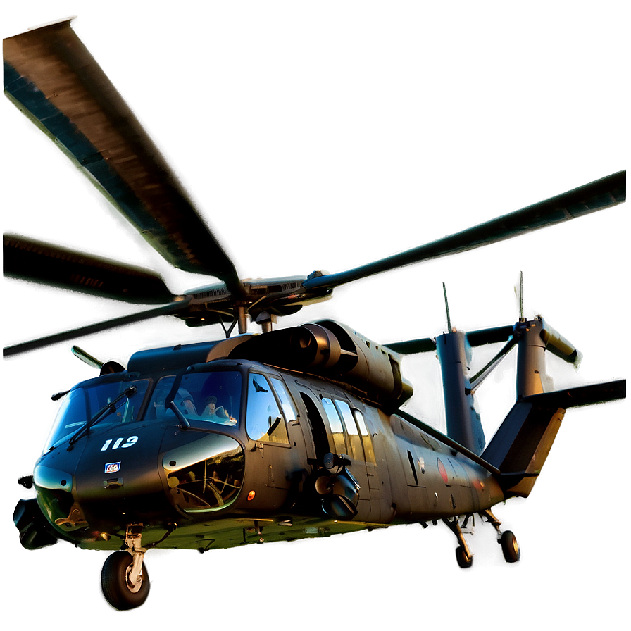 Black Hawk Helicopter Hovering Png Xrj88 PNG Image